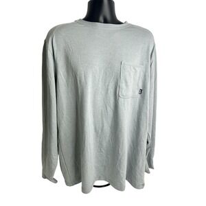 Bass Outdoor Shirt Mens 2XL Quarry Gray Long Sleeve‎ Util-Tee Pocket Performance